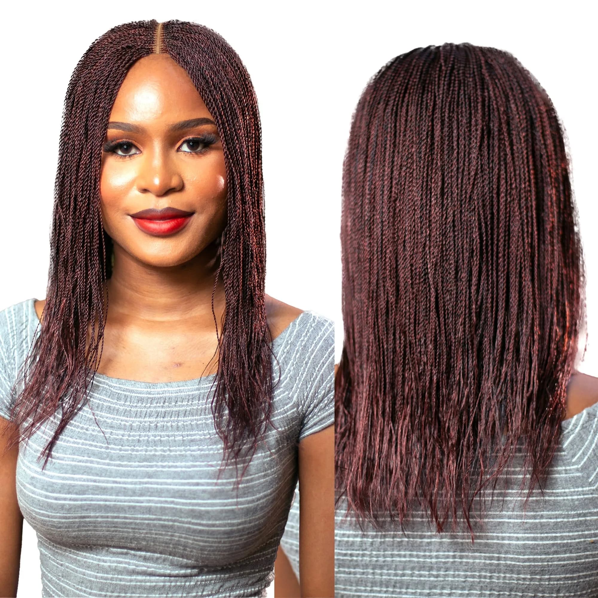 Wow Braids Micro Twist Wigs, 12 Inch Synthetic Braided Wig for Black Women | Natural Look & Easy Style — #135