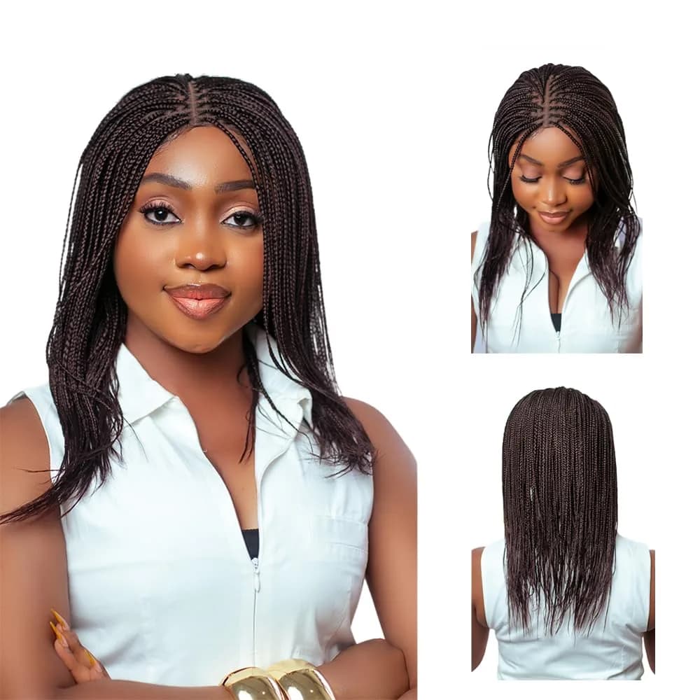 Wow Braids Micro Box Braid Wig 12 Inch Color 33 | Natural Realistic Look (70-120 chars) - main product image