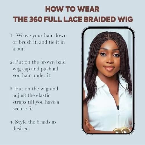 Wow Braids Micro Box Braid Wig 12 Inch Color 33 | Natural Realistic Look (70-120 chars) thumbnail 7