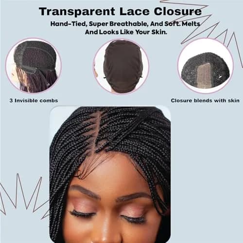 Wow Braids Micro Box Braid Wig 12 Inch Color 33 | Natural Realistic Look (70-120 chars) thumbnail 3