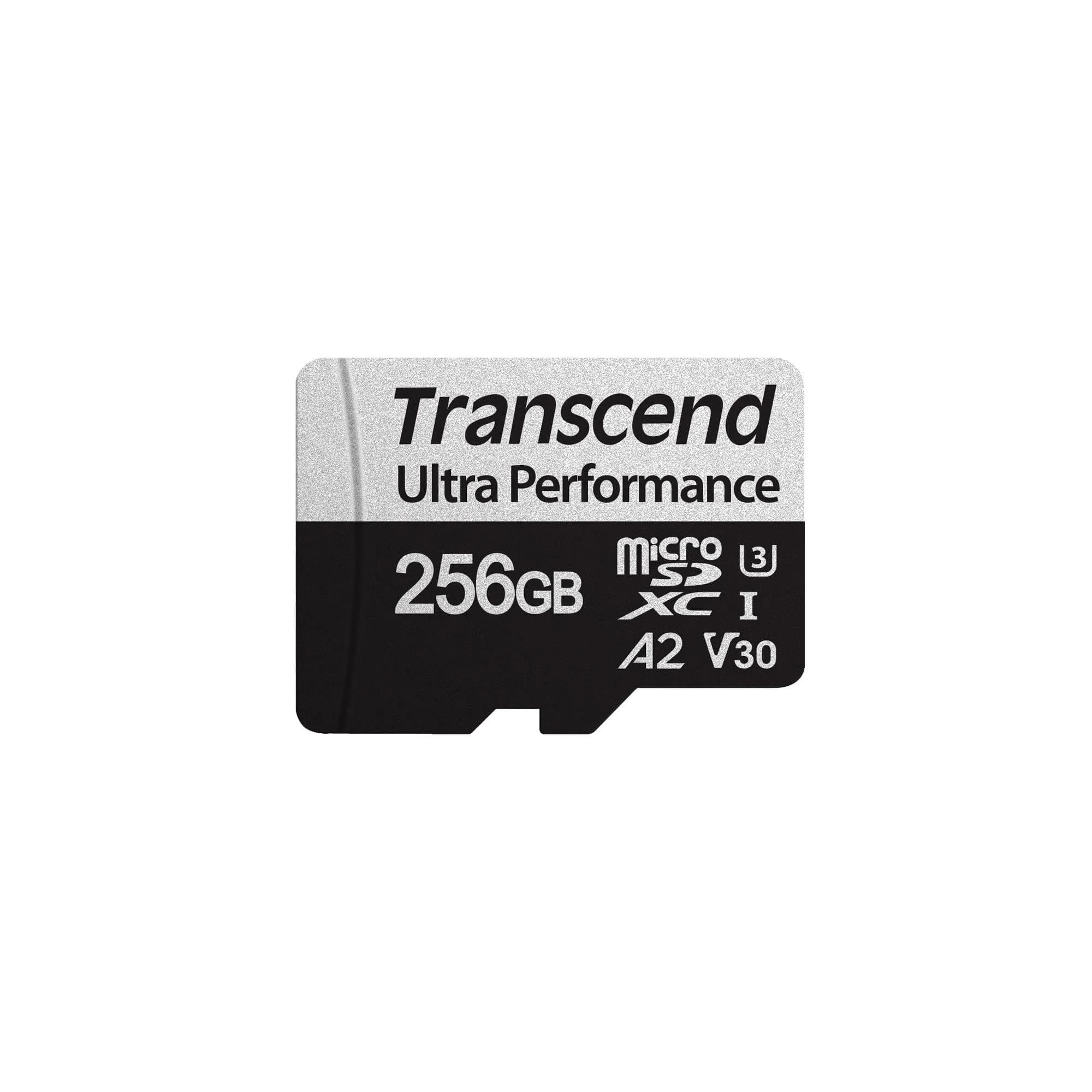 Transcend 256GB microSDXC UHS-I U3 Memory Card - 160MB/s Read Speed - main product image