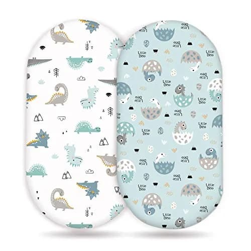 GRSSDER Fitted Bassinet Sheet Set 2 Pack | Ultra Soft Jersey Knit for Baby Cradle & Moses Basket thumbnail 1