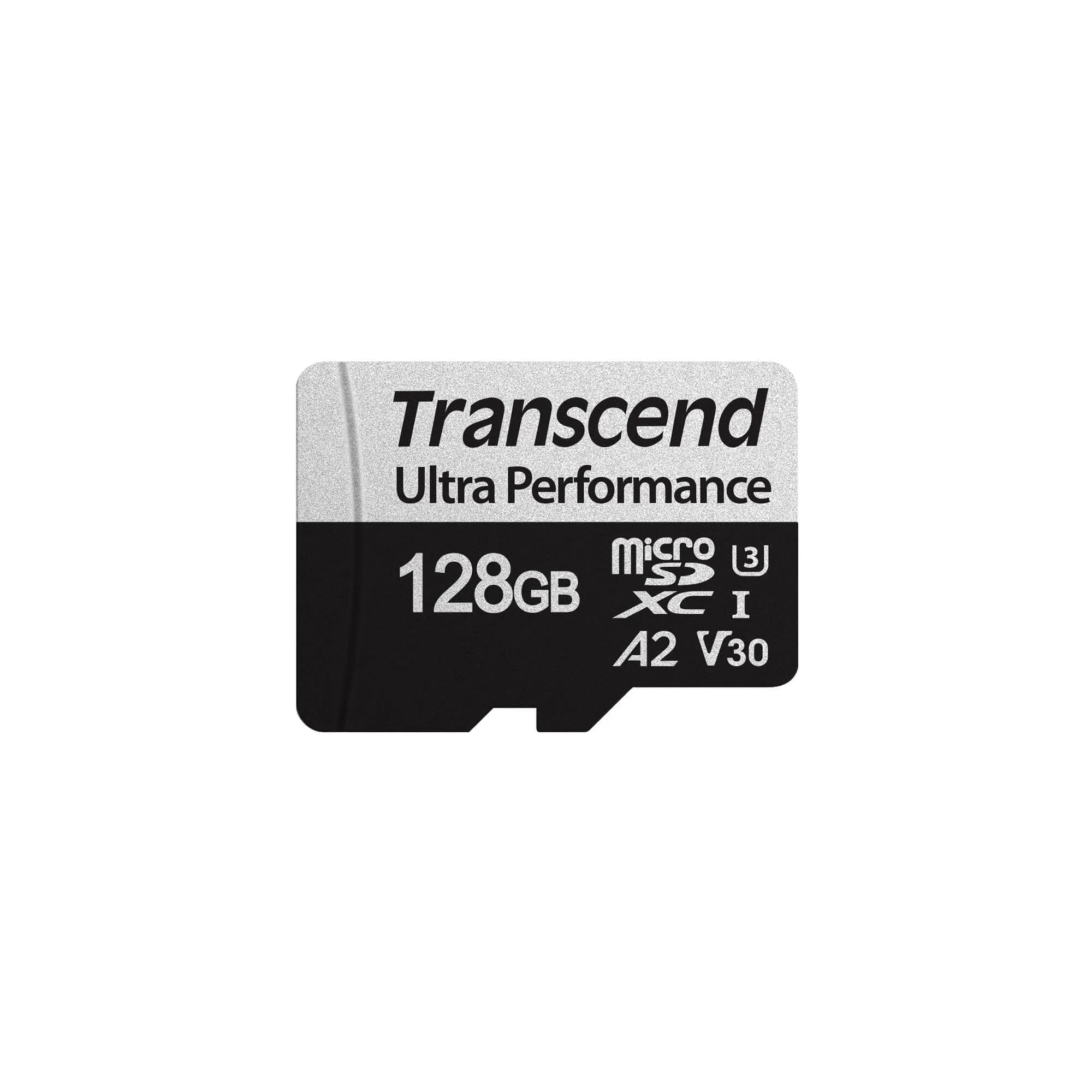 Transcend 128GB microSDXC UHS-I U3 A2 V30 Memory Card with Adapter - 160MB/s - main product image