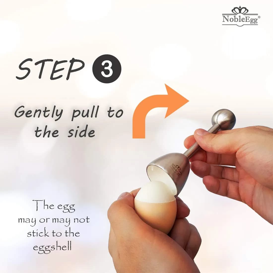 NobleEgg Egg Topper Opener Cracker with 2 Spoons | Stainless Steel Soft-Boiled Egg Cutter - view 4