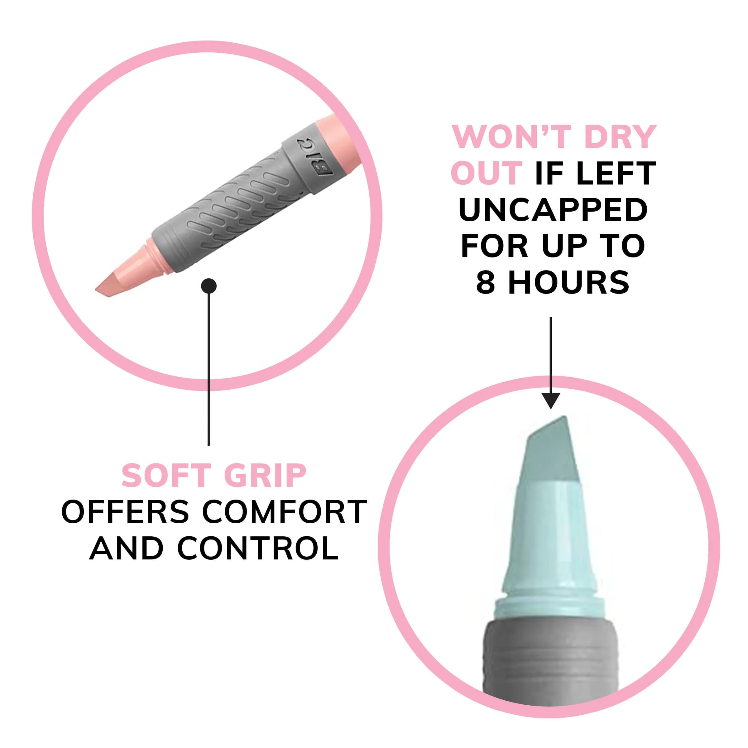 BIC Brite Liner Grip Pastel Highlighter Set, Chisel Tip, 12 Count (Pack of 18) | Smooth Ink Flow for Bullet Journaling - view 7