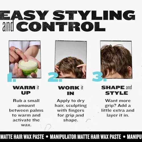 TIGI Bed Head Manipulator Matte Hair Wax Paste 57g (2.01 oz) | Strong Hold Matte Finish thumbnail 4