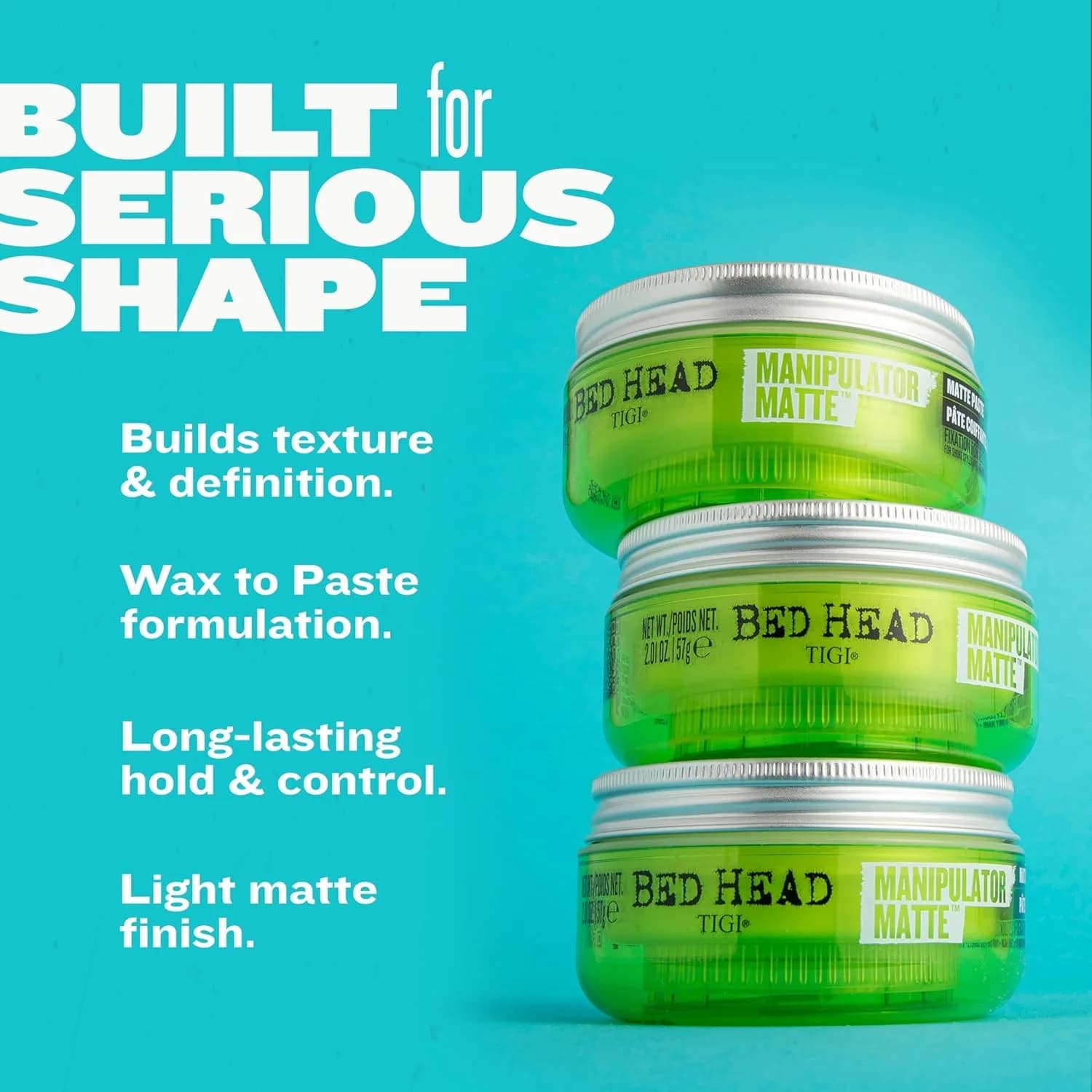 TIGI Bed Head Manipulator Matte Hair Wax Paste 57g (2.01 oz) | Strong Hold Matte Finish - view 3