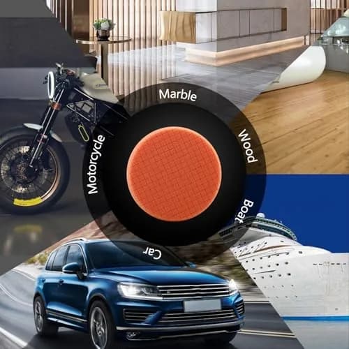SPTA Orange Medium-Cut Foam Polishing Pads 6.5 Inch (165mm) Face for 6 Inch (150mm) Backing Plate | 3-Piece Set for Compounding, Polishing, Waxing thumbnail 7
