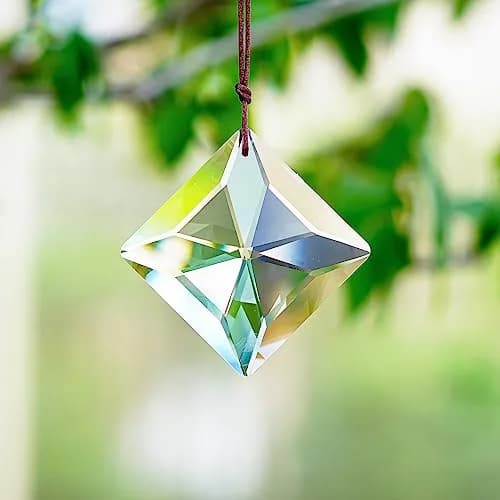 YU FENG Clear Square Crystal Prism Suncatcher 50mm (2 inch) | Rainbow Maker for Windows & Gardens thumbnail 5