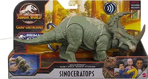 Jurassic World Sound Strike Dinosaur Action Figure Green Medium Size | Movable Joints & Realistic Sounds thumbnail 6