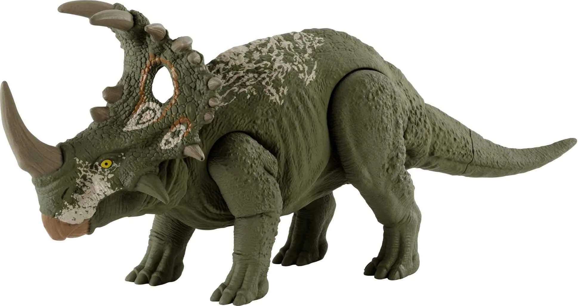 Jurassic World Sound Strike Dinosaur Action Figure Green Medium Size | Movable Joints & Realistic Sounds