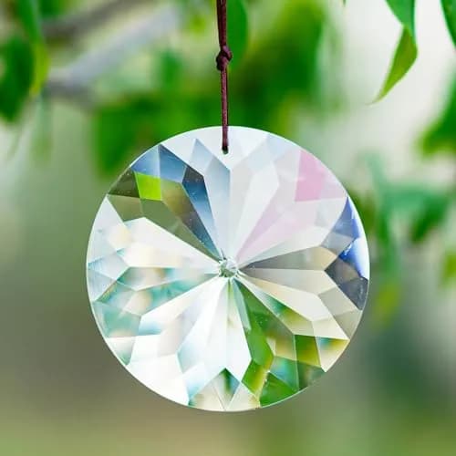 YU FENG Bauhinia Hanging Faceted Crystal Suncatcher 8.5cm (3in) | Rainbow Prism Window Decor thumbnail 1