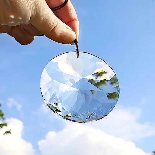YU FENG Bauhinia Hanging Faceted Crystal Suncatcher 8.5cm (3in) | Rainbow Prism Window Decor thumbnail 5
