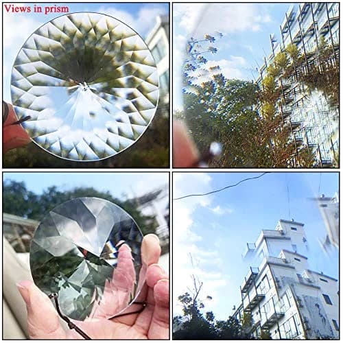 YU FENG Bauhinia Hanging Faceted Crystal Suncatcher 8.5cm (3in) | Rainbow Prism Window Decor thumbnail 8
