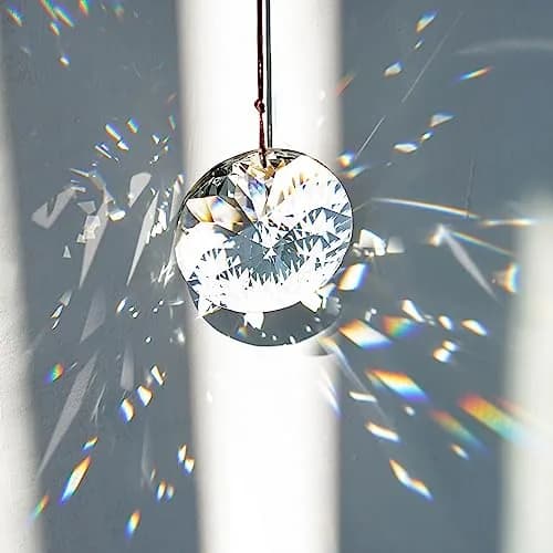 YU FENG Bauhinia Hanging Faceted Crystal Suncatcher 8.5cm (3in) | Rainbow Prism Window Decor thumbnail 2