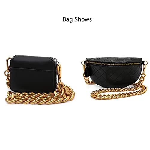 Yichain Large 42 inch (106.68 cm) Metal Cross-Body Chain Strap | Antique Gold, Heavy Duty Aluminum thumbnail 6