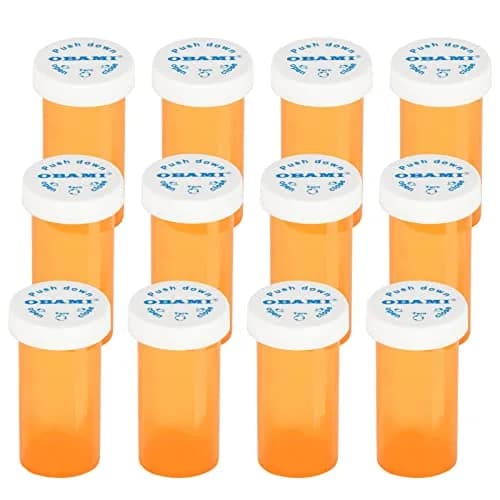Obami 8 Dram (32ml) Child-Resistant Pill Bottles with Caps - 12 Count | FDA Approved Prescription Vials thumbnail 1
