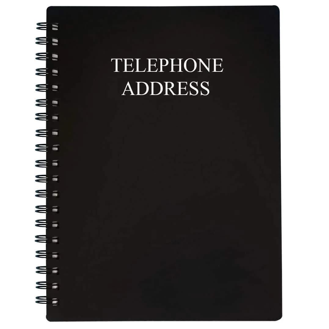Nokingo Black Address & Birthday Book with Tabs, 120 Pages | Alphabetical Organizer - main product image