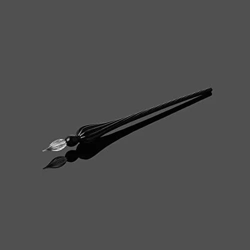 molshine Handmade Glass Dip Pen Black | Crystal Calligraphy Pen for Artist & Writer thumbnail 2