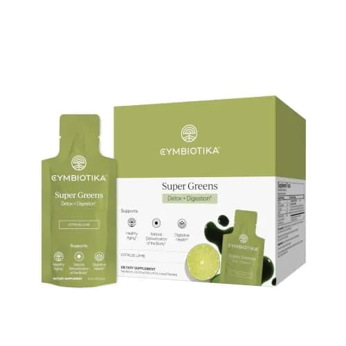CYMBIOTIKA Super Greens with Chlorophyll & Spirulina for Energy | Vegan, Gluten-Free, Citrus Lime Flavor thumbnail 1