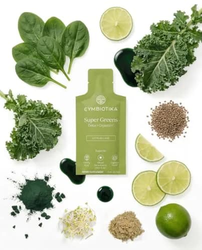 CYMBIOTIKA Super Greens with Chlorophyll & Spirulina for Energy | Vegan, Gluten-Free, Citrus Lime Flavor thumbnail 8