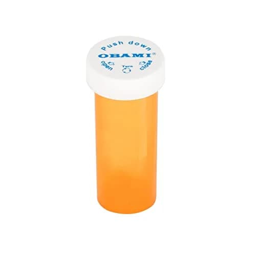 Obami 6 Dram (24ml) Orange Child-Resistant Pill Bottles with Caps - 12 Count | Prescription Medicine Vial Organizers thumbnail 5