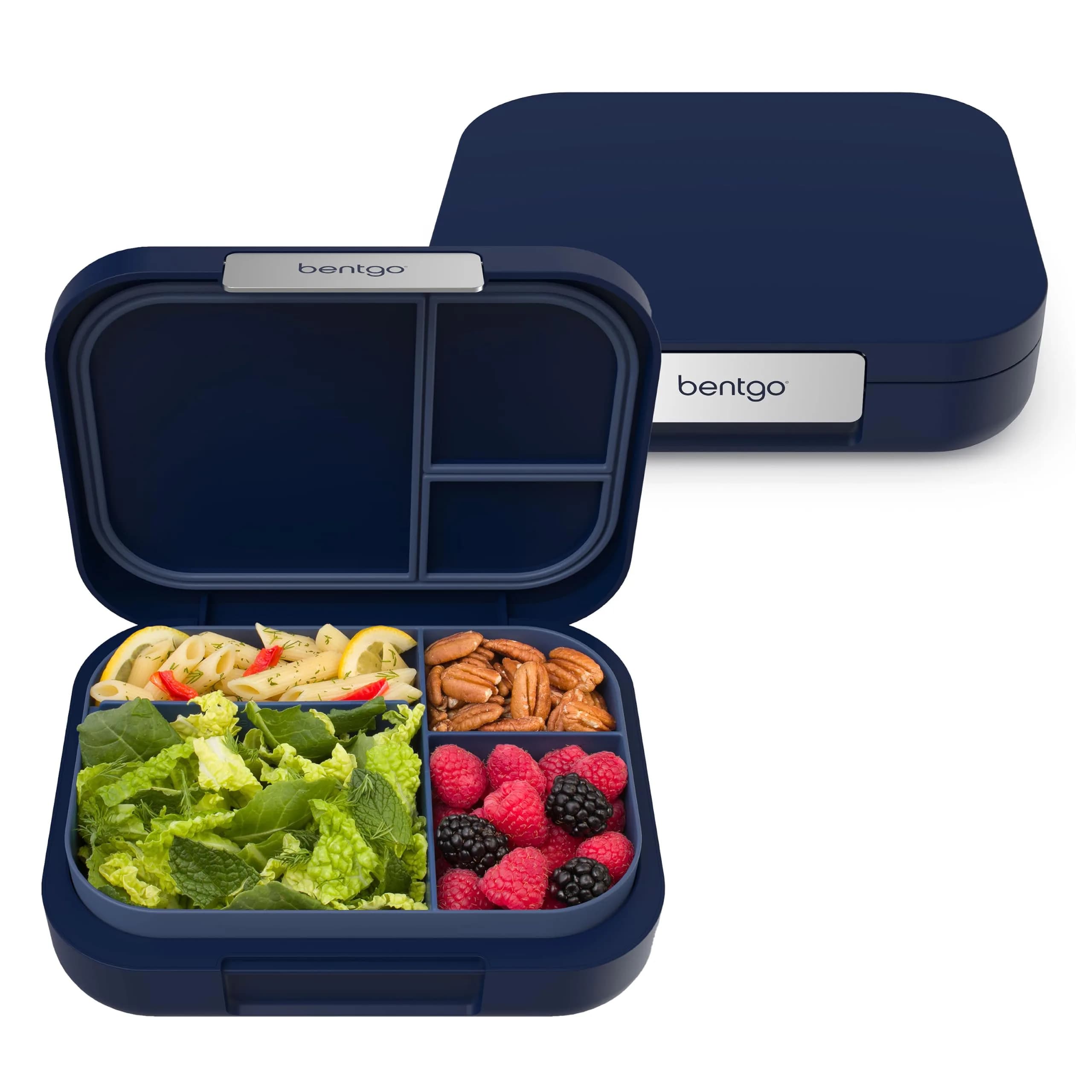 Bentgo Modern Adult Bento Lunch Box with 3-4 Compartments, 1.59 L (5.5 Cups) | Leak-Resistant, Microwave-Safe, Navy