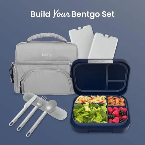 Bentgo Modern Adult Bento Lunch Box with 3-4 Compartments, 1.59 L (5.5 Cups) | Leak-Resistant, Microwave-Safe, Navy thumbnail 7