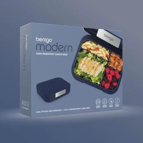 Bentgo Modern Adult Bento Lunch Box with 3-4 Compartments, 1.59 L (5.5 Cups) | Leak-Resistant, Microwave-Safe, Navy thumbnail 8