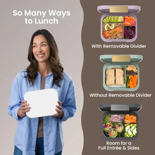 Bentgo Modern Adult Bento Lunch Box with 3-4 Compartments, 1.3L (5.5 Cups) | Leak-Resistant, Microwave-Safe, Dishwasher-Safe Tray thumbnail 4