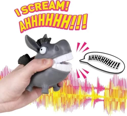 Hog Wild Scream-O Screaming Donkey Toy | Interactive Squeeze Animal for Kids & Adults thumbnail 4