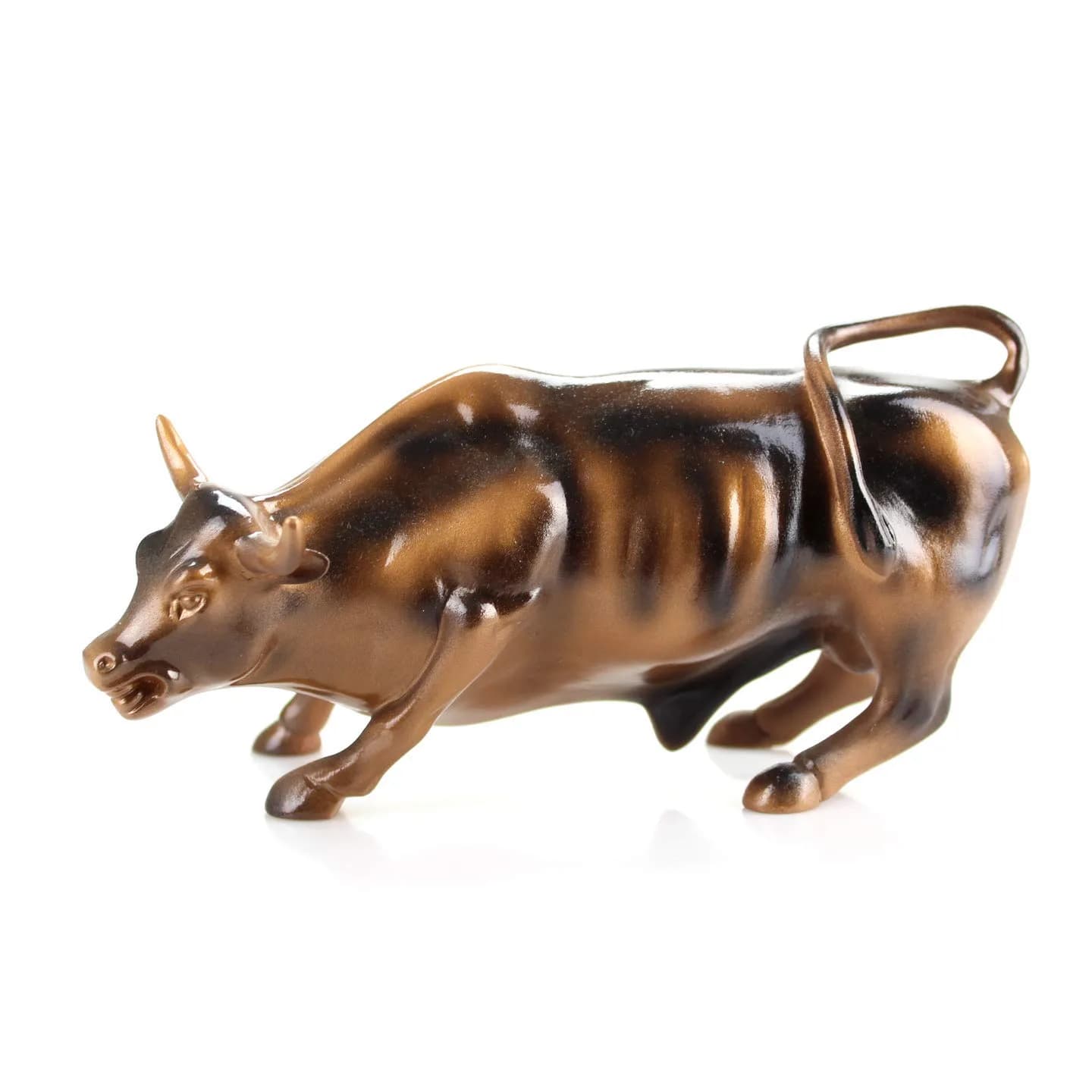 Torkia Official Licensed Wall Street Bull Statue 15.24 cm (6 inches) | Bronze Finish Sculpture for Desk & Shelf - view 3