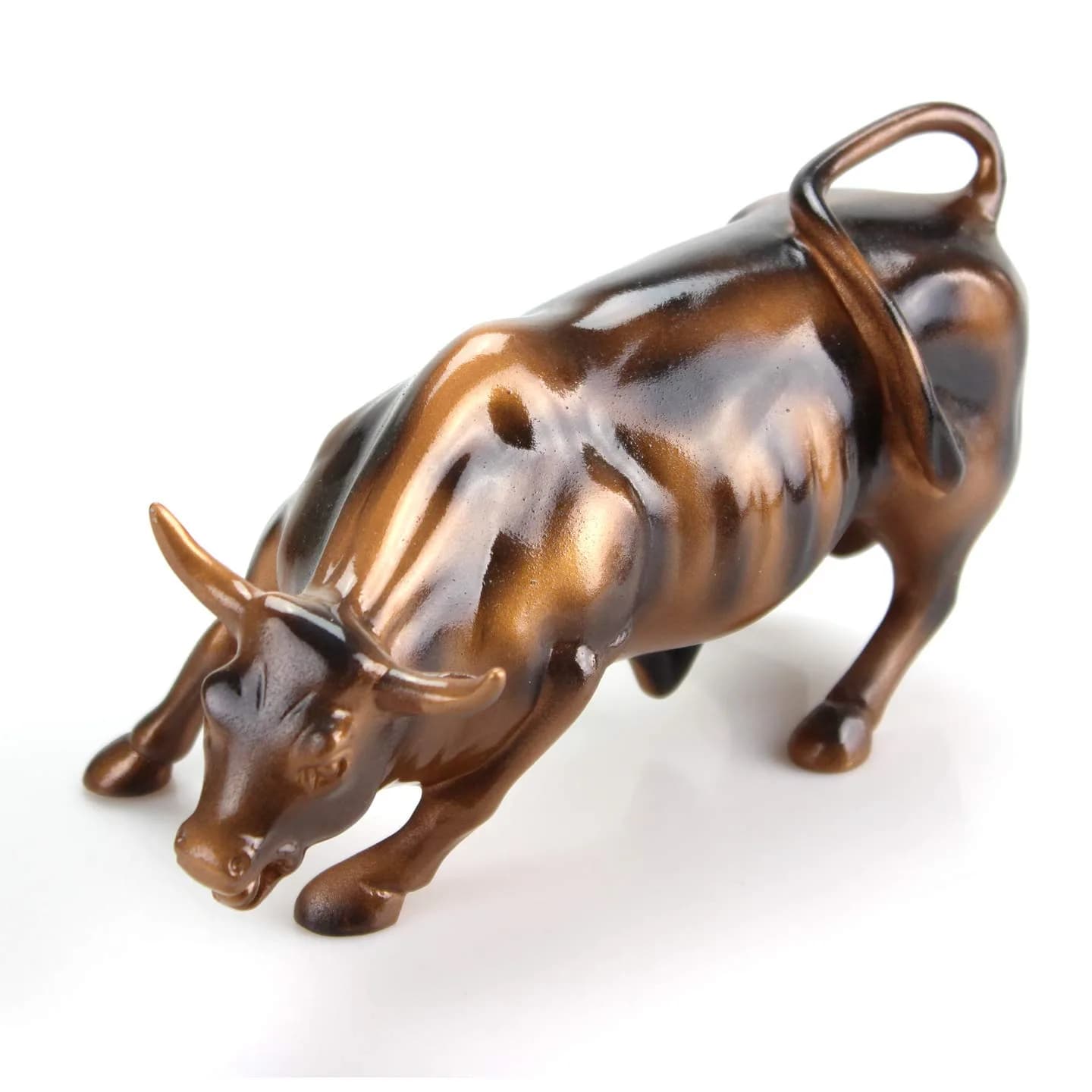 Torkia Official Licensed Bronze Wall Street Bull Statue 17.8 cm (7.5 in) | Iconic Symbol of Financial Prosperity - main product image