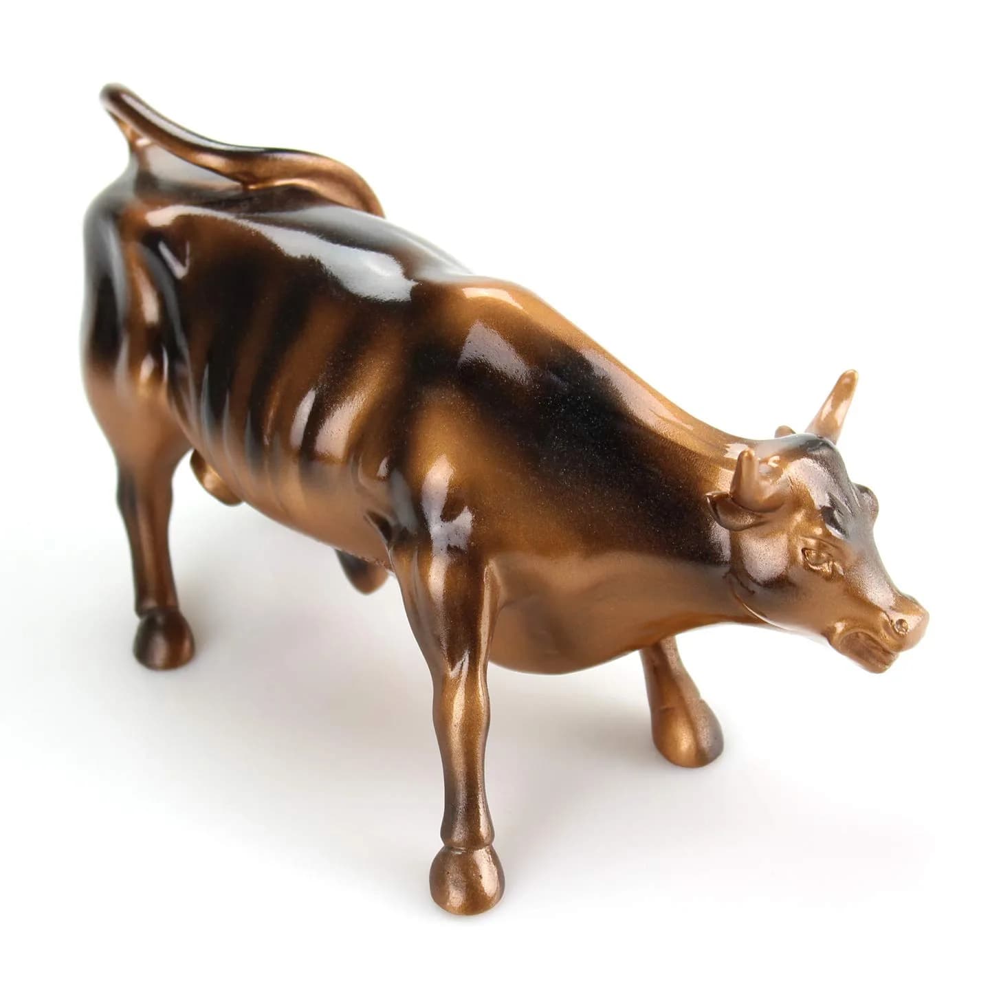 Torkia Official Licensed Bronze Wall Street Bull Statue 17.8 cm (7.5 in) | Iconic Symbol of Financial Prosperity - view 4