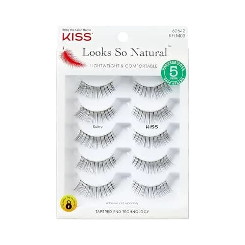 KISS False Eyelashes Sultry 12 mm | Reusable, Contact Lens Friendly, Easy to Apply thumbnail 1