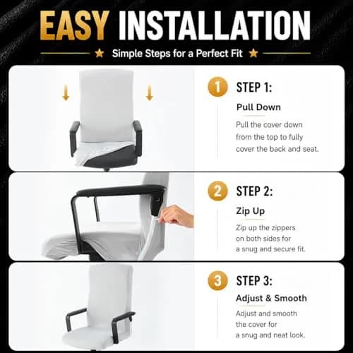 DIVA EN CAMINO DEC Office Chair Cover Large Stretchable Zipper | Protect & Renew Your Office Chair thumbnail 8