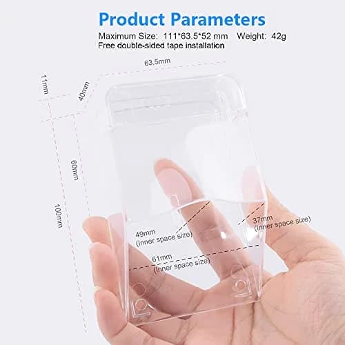 ZUYOOK Waterproof Doorbell Cover, Transparent Rainproof Wireless Splashproof Box | Protects Doorbell from Weather thumbnail 2
