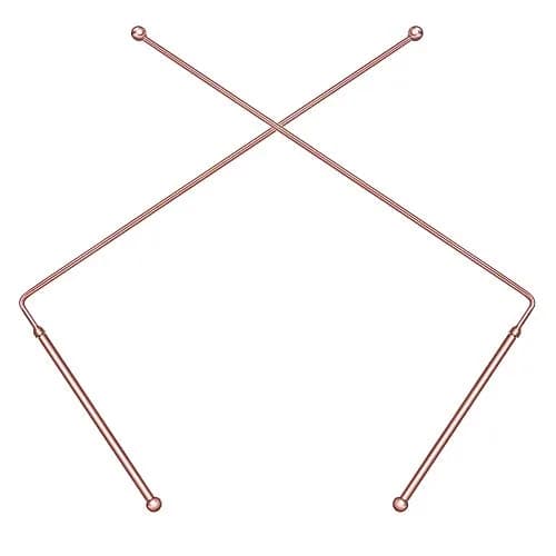 IXGNIJ 99.9% Copper Dowsing Rods - 2PCS Divining Rods, 25.4cm (10") Length x 1.27cm (0.5") Diameter | For Water, Treasure & Paranormal Investigation thumbnail 1