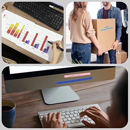 Baijixin Colored Masking Tape 12mm x 10m (12 Rolls, 396 ft Total) | Biodegradable Crepe Paper Tape for DIY & Organization thumbnail 6