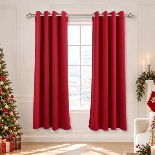Mrs.Naturall Kids Curtains 52"W x 63"L | Blackout Grommet Window Panels for Boys Room thumbnail 1
