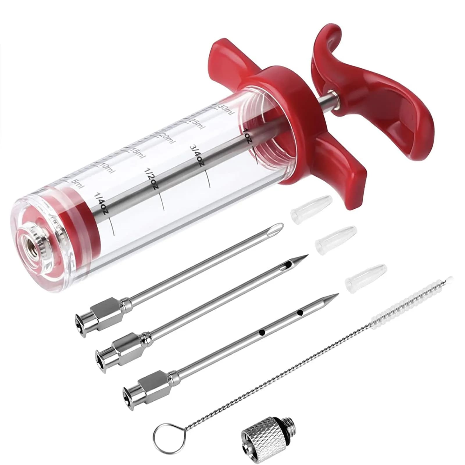 Kingsmile Meat Injector Syringe with 3 Needles | 30ml (1oz) Capacity for BBQ & Smoker - main product image