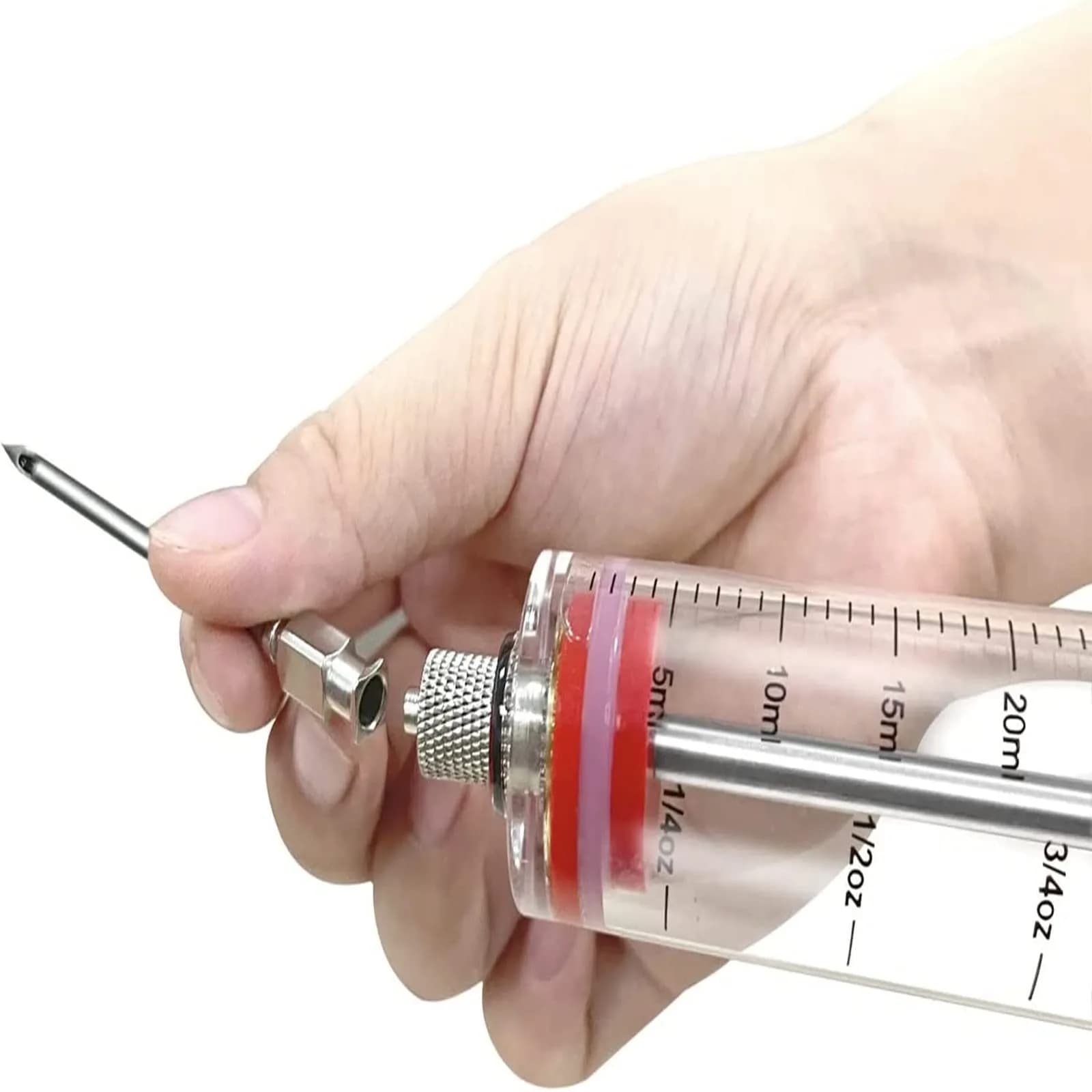 Kingsmile Meat Injector Syringe with 3 Needles | 30ml (1oz) Capacity for BBQ & Smoker - view 9