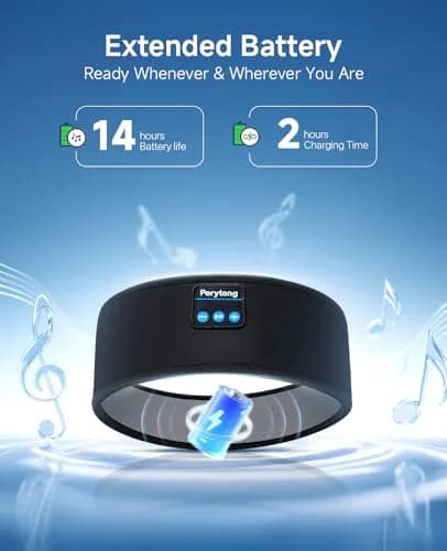 Perytong Sleep Headphones Wireless Bluetooth Headband 9.8-10.6in | Ultra-Thin HD Stereo Speakers for Sleep & Workout thumbnail 4