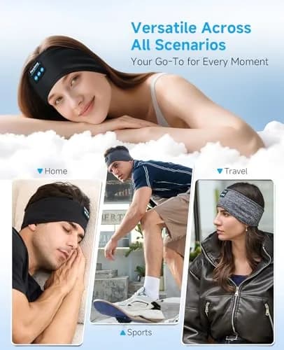 Perytong Sleep Headphones Wireless Bluetooth Headband 9.8-10.6in | Ultra-Thin HD Stereo Speakers for Sleep & Workout thumbnail 5