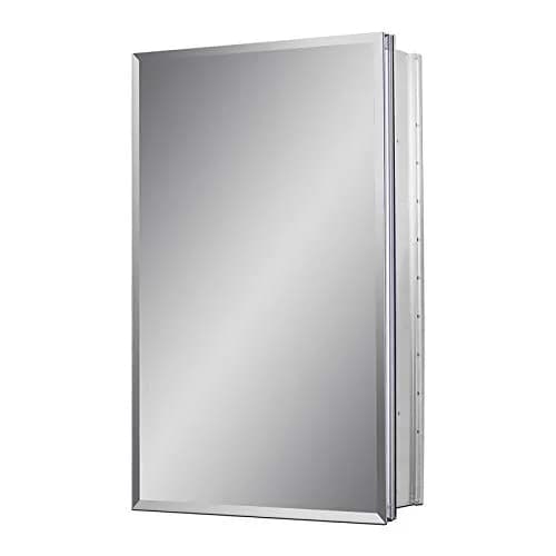 Fundin 15 x 24 Recessed Medicine Cabinet with 2 Adjustable Tempered Glass Shelves | Aluminum Bathroom Storage thumbnail 2