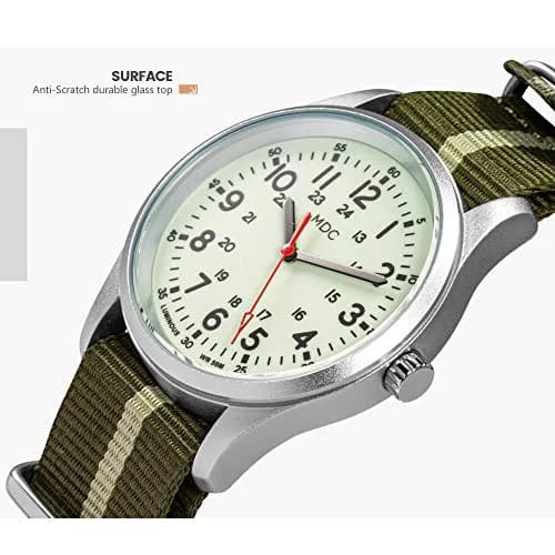 Infantry Men's Military Field Watch 38mm (1.5 inch) | Glow Dial, Nylon Strap, 5ATM Waterproof thumbnail 5