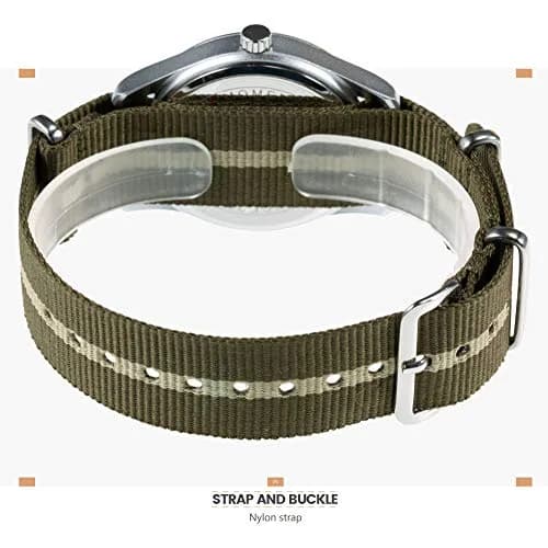 Infantry Men's Military Field Watch 38mm (1.5 inch) | Glow Dial, Nylon Strap, 5ATM Waterproof thumbnail 7