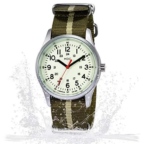 Infantry Men's Military Field Watch 38mm (1.5 inch) | Glow Dial, Nylon Strap, 5ATM Waterproof thumbnail 8