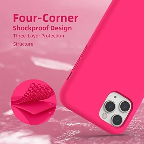K TOMOTO Liquid Silicone Case for iPhone 11 Pro Max 6.5 Inch | Hot Pink, Slim Fit, MagSafe Compatible thumbnail 5