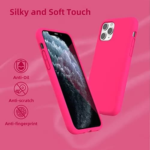 K TOMOTO Liquid Silicone Case for iPhone 11 Pro Max 6.5 Inch | Hot Pink, Slim Fit, MagSafe Compatible thumbnail 6